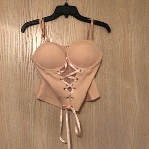 Blush bustier top
